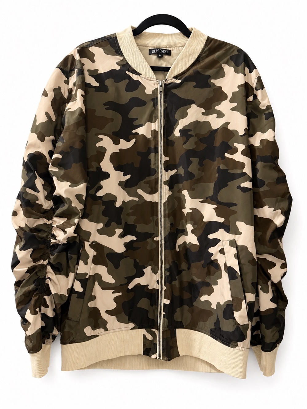 Elwood Men’s Camo Bomber Jacket Size XL – Full Zip